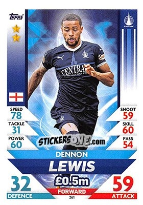 Sticker Dennon Lewis - SPFL 2018-2019. Match Attax - Topps