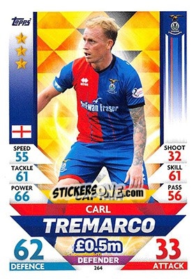 Sticker Carl Tremarco - SPFL 2018-2019. Match Attax n. 264 - Topps
