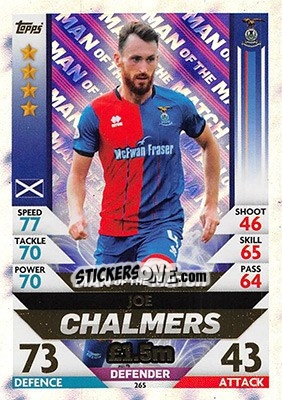 Sticker Joe Chalmers - SPFL 2018-2019. Match Attax n. 265 - Topps