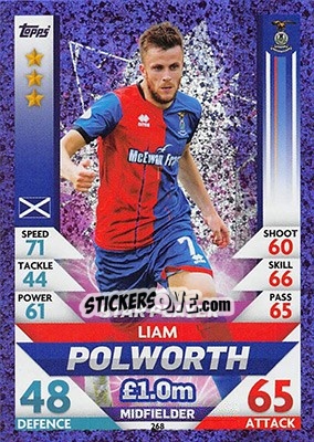 Sticker Liam Polworth - SPFL 2018-2019. Match Attax n. 268 - Topps