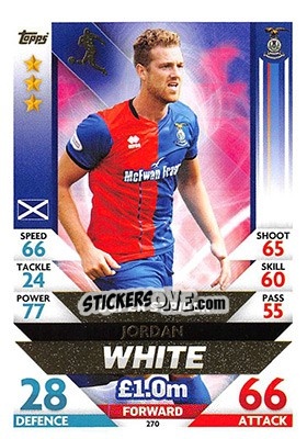 Sticker Jordan White - SPFL 2018-2019. Match Attax n. 270 - Topps