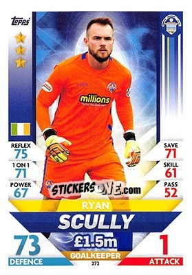 Sticker Ryan Scully - SPFL 2018-2019. Match Attax n. 272 - Topps