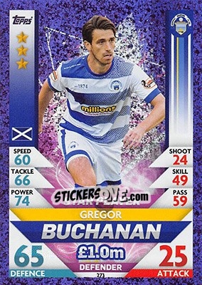 Figurina Gregor Buchanan - SPFL 2018-2019. Match Attax n. 273 - Topps