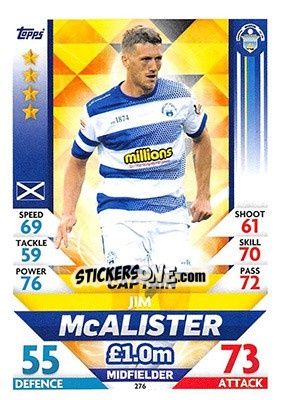 Cromo Jim McAllister - SPFL 2018-2019. Match Attax - Topps