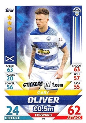 Sticker Gary Oliver - SPFL 2018-2019. Match Attax - Topps