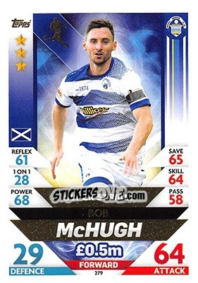 Figurina Bob McHugh - SPFL 2018-2019. Match Attax n. 279 - Topps