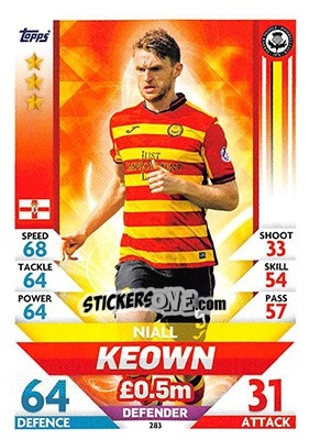 Cromo Niall Keown - SPFL 2018-2019. Match Attax - Topps