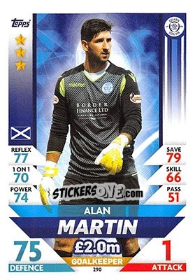 Sticker Alan Martin - SPFL 2018-2019. Match Attax n. 290 - Topps