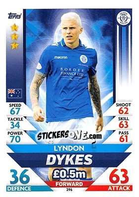 Sticker Lyndon Dykes - SPFL 2018-2019. Match Attax n. 296 - Topps