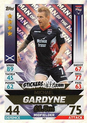 Sticker Michael Gardyne - SPFL 2018-2019. Match Attax n. 303 - Topps
