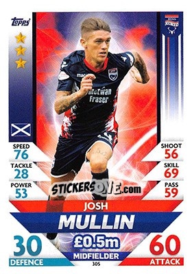 Cromo Josh Mullin - SPFL 2018-2019. Match Attax - Topps