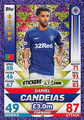 Sticker Daniel Candeias - SPFL 2018-2019. Match Attax n. 310 - Topps