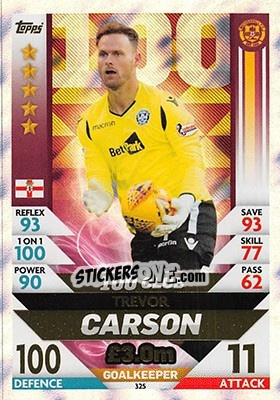 Sticker Trevor Carson - SPFL 2018-2019. Match Attax n. 325 - Topps