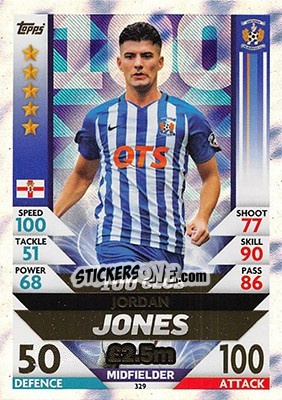 Sticker Jordan Jones - SPFL 2018-2019. Match Attax n. 329 - Topps