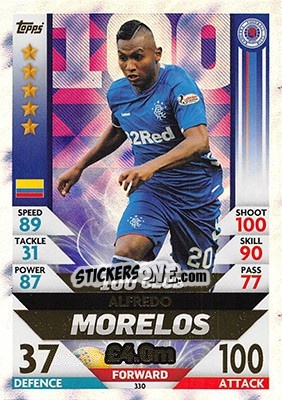 Sticker Alfredo Morelos - SPFL 2018-2019. Match Attax n. 330 - Topps