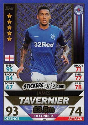 Sticker James Tavernier - SPFL 2018-2019. Match Attax - Topps