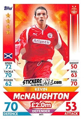 Sticker Kevin McNaughton - SPFL 2018-2019. Match Attax n. MT1 - Topps