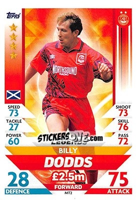 Sticker Billy Dodds - SPFL 2018-2019. Match Attax n. MT2 - Topps