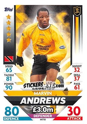 Sticker Marvin Andrews - SPFL 2018-2019. Match Attax n. MT10 - Topps