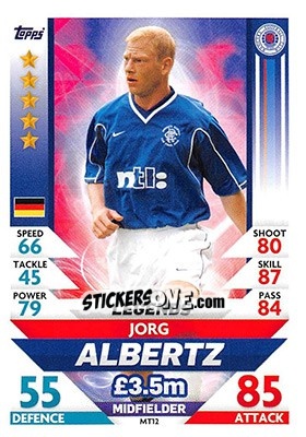 Sticker Jorg Albertz - SPFL 2018-2019. Match Attax n. MT12 - Topps