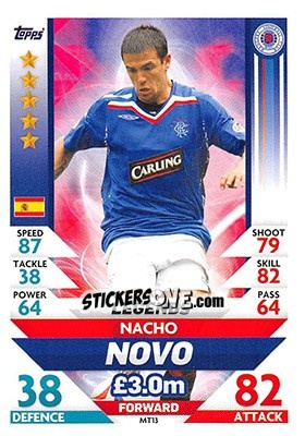 Sticker Nacho Novo - SPFL 2018-2019. Match Attax n. MT13 - Topps