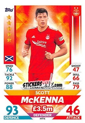 Sticker Scott McKenna - SPFL 2018-2019. Match Attax n. MT16 - Topps
