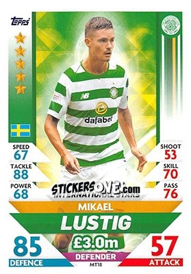 Sticker Mikael Lustig - SPFL 2018-2019. Match Attax - Topps