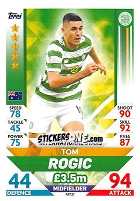 Sticker Tom Rogic - SPFL 2018-2019. Match Attax n. MT21 - Topps