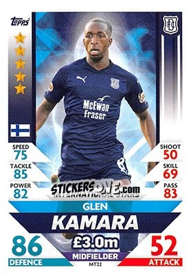 Sticker Glen Kamara - SPFL 2018-2019. Match Attax n. MT22 - Topps