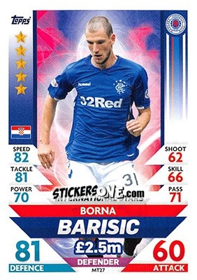 Figurina Borna Barišic - SPFL 2018-2019. Match Attax - Topps