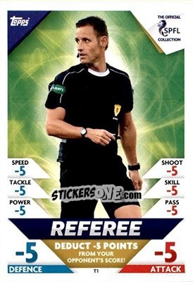Sticker Referee - SPFL 2018-2019. Match Attax n. T1 - Topps