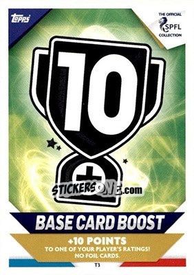 Sticker Base Card Boost - SPFL 2018-2019. Match Attax n. T3 - Topps