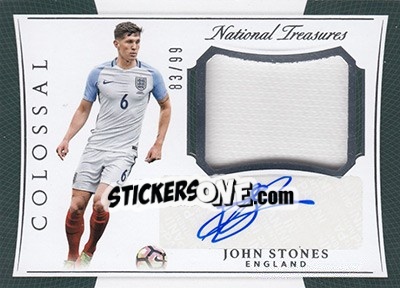 Sticker John Stones - National Treasures Soccer 2018 n. CJA23 - Panini