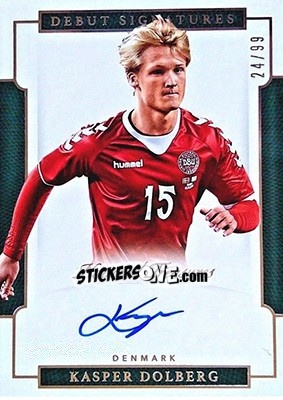 Sticker Kasper Dolberg - National Treasures Soccer 2018 n. DS27 - Panini
