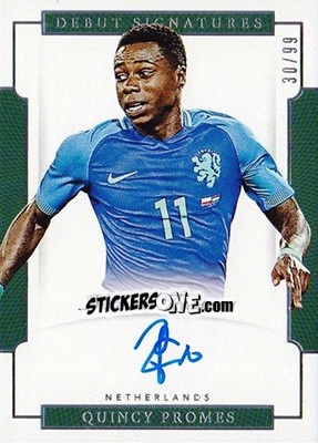 Sticker Quincy Promes - National Treasures Soccer 2018 - Panini