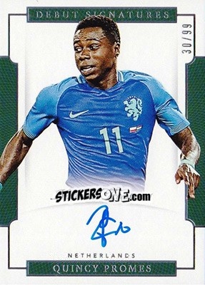 Sticker Quincy Promes - National Treasures Soccer 2018 n. DS28 - Panini