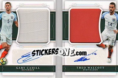 Sticker Gary Cahill / Theo Walcott - National Treasures Soccer 2018 n. DJA3 - Panini