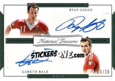 Sticker Gareth Bale / Ryan Giggs - National Treasures Soccer 2018 n. DLS9 - Panini