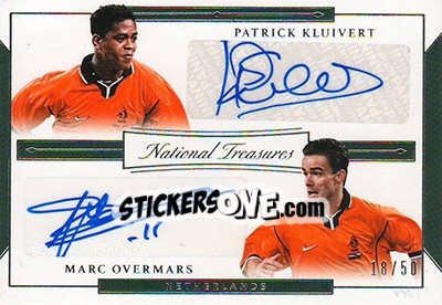 Sticker Marc Overmars / Patrick Kluivert - National Treasures Soccer 2018 n. DLS13 - Panini
