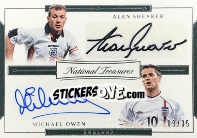 Sticker Alan Shearer / Michael Owen - National Treasures Soccer 2018 n. DLS28 - Panini