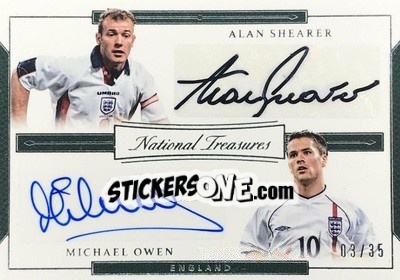 Figurina Alan Shearer / Michael Owen - National Treasures Soccer 2018 - Panini