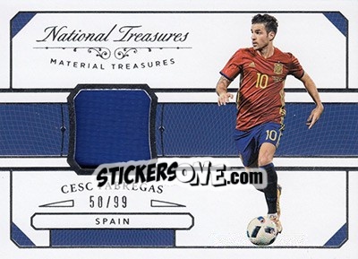 Sticker Cesc Fabregas - National Treasures Soccer 2018 n. MT16 - Panini
