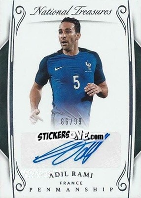 Sticker Adil Rami - National Treasures Soccer 2018 n. P27 - Panini