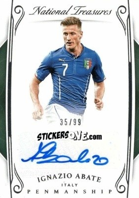 Sticker Ignazio Abate - National Treasures Soccer 2018 n. P35 - Panini