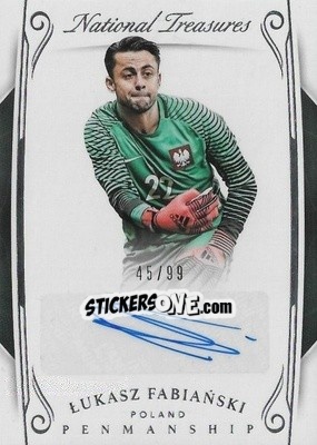 Sticker Lukasz Fabianski - National Treasures Soccer 2018 n. P37 - Panini
