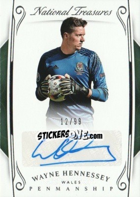 Sticker Wayne Hennessey - National Treasures Soccer 2018 n. P53 - Panini