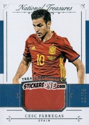 Sticker Cesc Fabregas - National Treasures Soccer 2018 - Panini