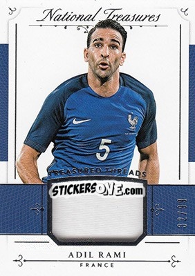 Sticker Adil Rami - National Treasures Soccer 2018 n. TT32 - Panini