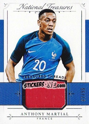 Sticker Anthony Martial - National Treasures Soccer 2018 n. TT36 - Panini