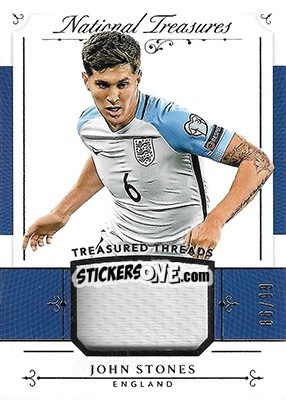 Sticker John Stones - National Treasures Soccer 2018 n. TT42 - Panini